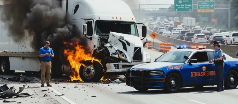 Accidente de camión en Atlanta, Georgia